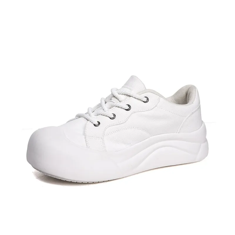 HOBIBEAR Casual Shoes Unisex Low Top Black/White/Milk-4