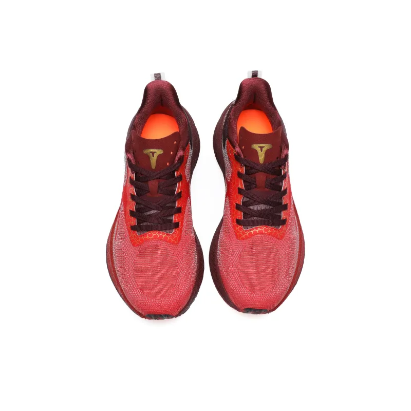 TREEPERI Running Shoes Unisex Low Top Red/White-3