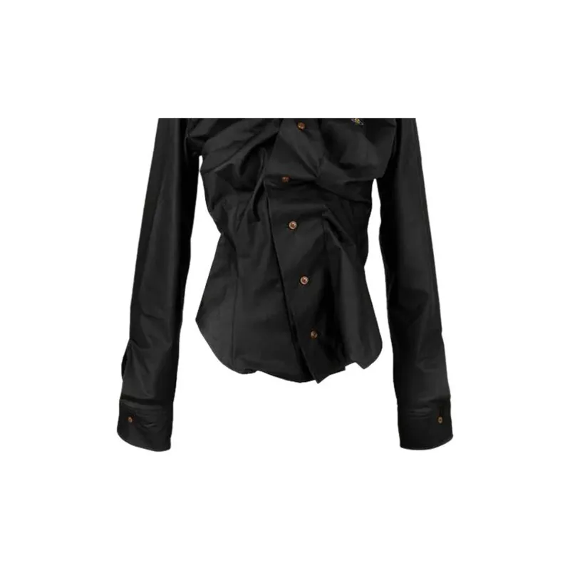 Vivienne Westwood Logo Embroidered Drunken Shirt-3