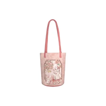 AOSONG Suede Tech Fabric Shoulder Bag Unisex Pink