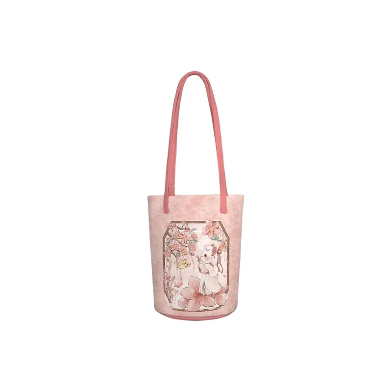 AOSONG Suede Tech Fabric Shoulder Bag Unisex Pink-0
