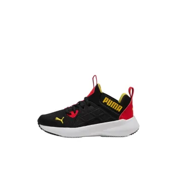 PUMA Anti Slip Wear Resistant Low Top Kids Lifestyle Shoes Black Red Children Aged 3 7 Years Old