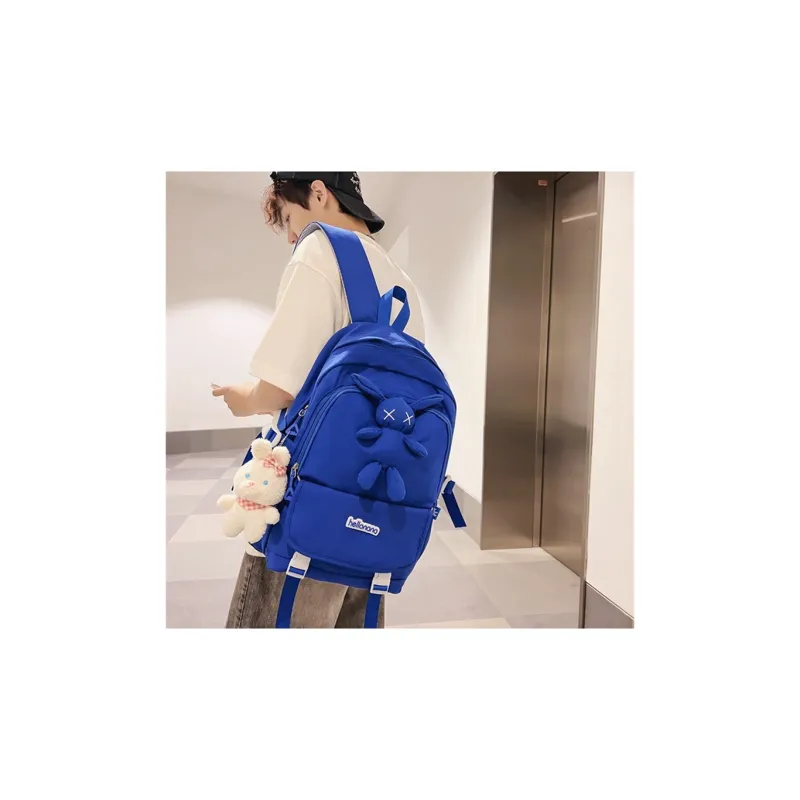 NX DOUGHNUT Nylon Backpack Unisex White Pink Blue Black-9