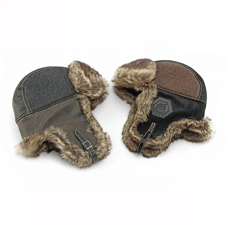 TUCANO Artificial Leather Trapper Hats Unisex-1