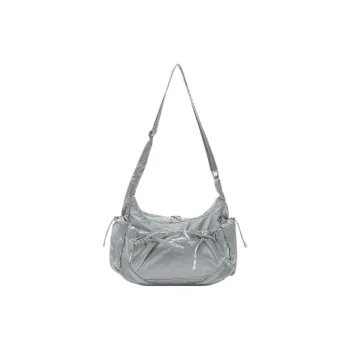 New Balance Nylon Shoulder Bag, Crossbody Bag Regular Women's Silver