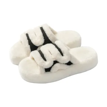 Ailise Cotton Slippers Black/Apricot/Brown/Gray