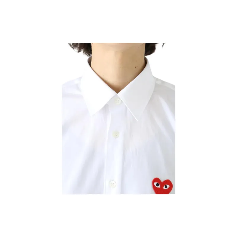 CDG Play SS24 Shirt Unisex White-4