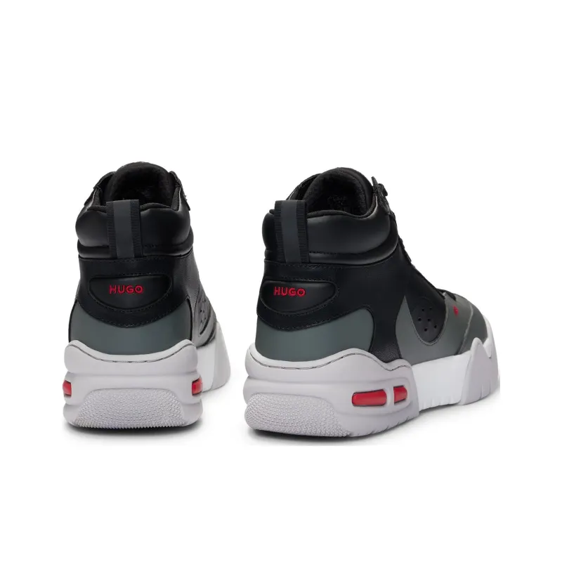 HUGO BOSS High Top Casual Shoes Men's Dark Gray-3