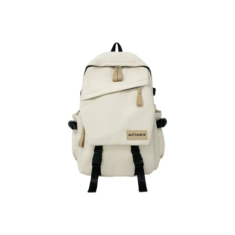 SUN ERATH&U Composite Cloth Backpack Unisex White/Black/Red/Blue-0