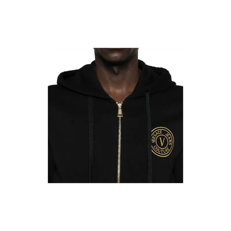 VERSACE JEANS COUTURE Logo Zip Up Sweater-4