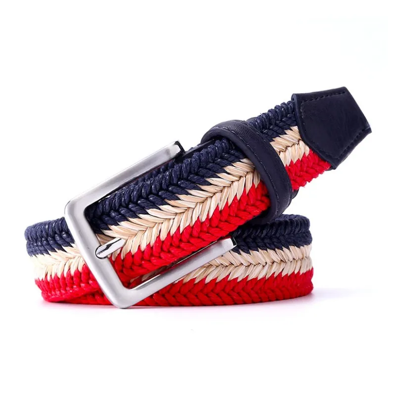 JEANSWEST Wax Cord Straw Blend Belt Men's 3.5cm-0