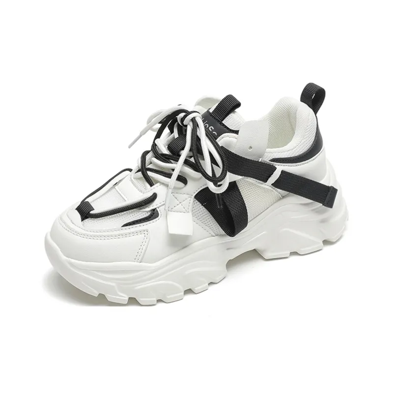 Mulinsen Slip Resistant, Abrasion Resistant, Lightweight, Height Increasing Low Top Chunky Sneakers Women's-8