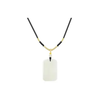 MOONS FAME Necklaces Pale Greenish White Jade Unisex