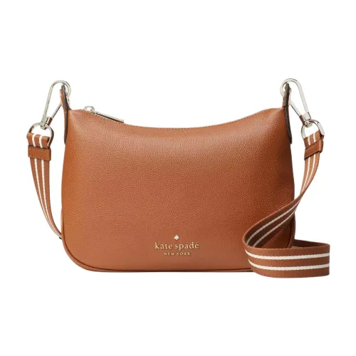 Kate Spade Litchi Grain Leather Shoulder Bag Crossbody Bag Medium Size Women's Gingerbread