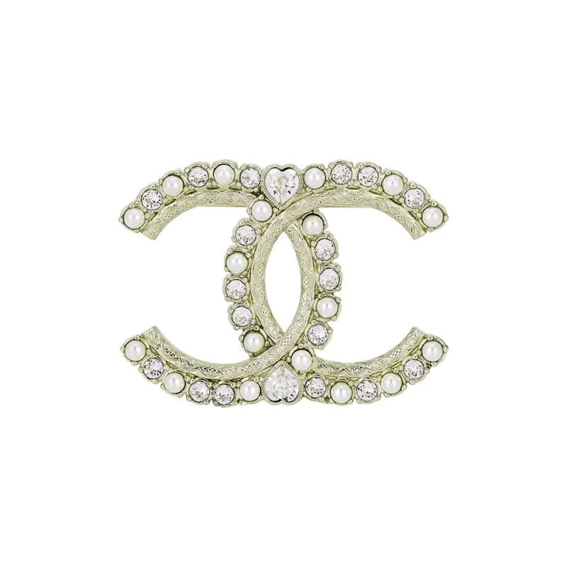 CHANEL Metal Brooches Women's Gold-0
