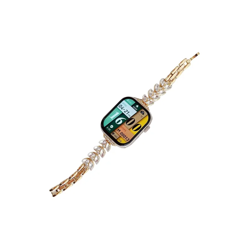 NCFCK Watch Band Apple Compatibility Rhinestone Embellished Mermaid Diamond Chain Material-4