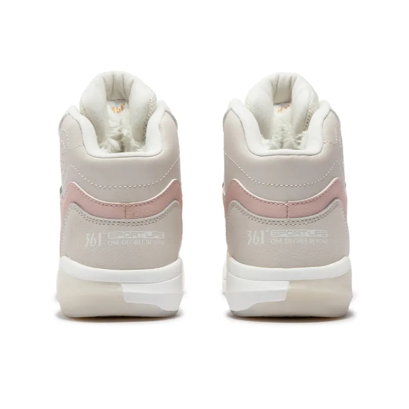 361° Winter Syndrome Warm Anti Slip And Wear Resistant High Top Skateboard Shoes Women's Ecru-3