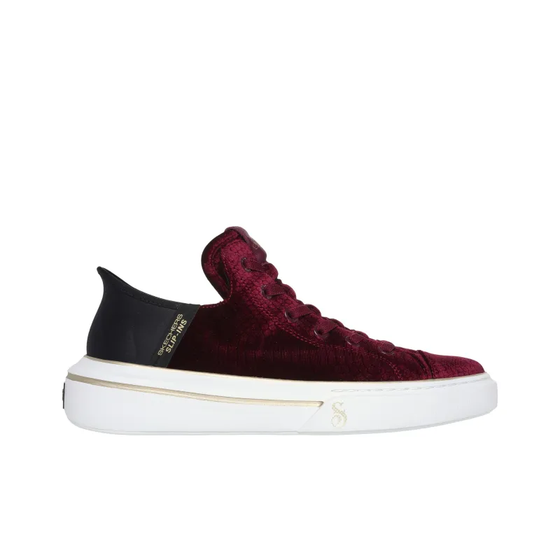 Snoop Dogg x Skechers Slip Ins Cushioning Wear-Resistant Low-Top Casual Shoes Men's Dark Red-1