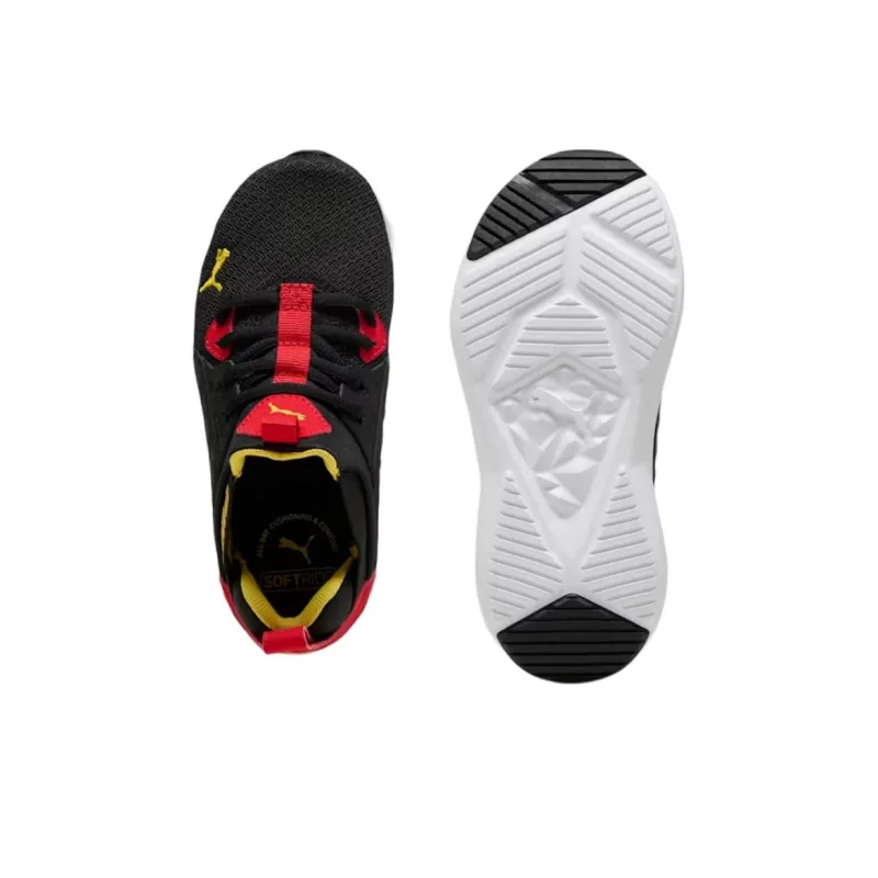 PUMA Anti Slip Wear Resistant Low Top Kids Lifestyle Shoes Black Red Children Aged 3 7 Years Old-3