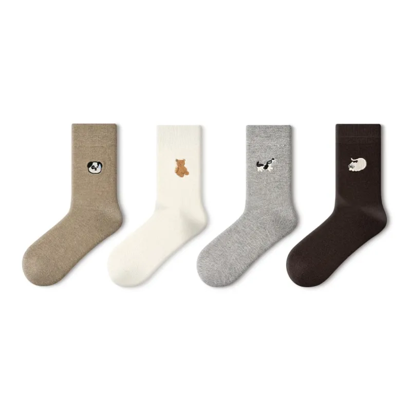Primeet Mid Calf Socks Women's 4 Pack-4