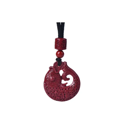 Stone On The Line Cinnabar Pendants Unisex