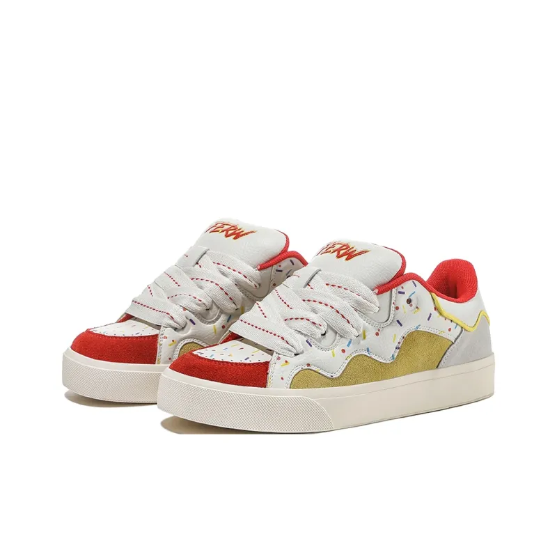 FERW Sweetheart Particles Coverage Anti-Slip And Wear-Resistant Breathable Low-Top Skateboard Shoes Unisex-1