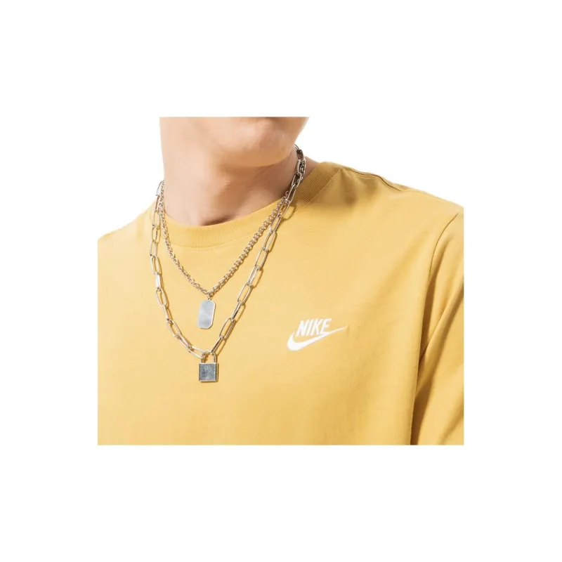 Nike T Shirts Men Wheat Yellow-4
