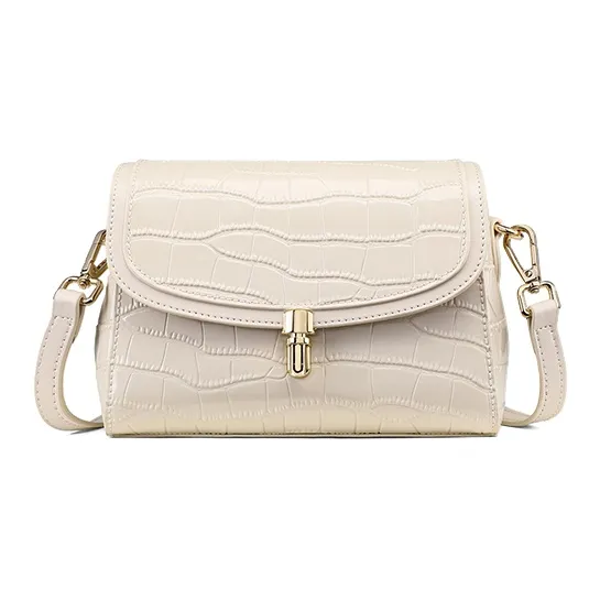 MILLIE'S Cow Split Leather Bonded Synthetic Leather Shoulder Bag Crossbody Bag Regular Women's Black/White-7