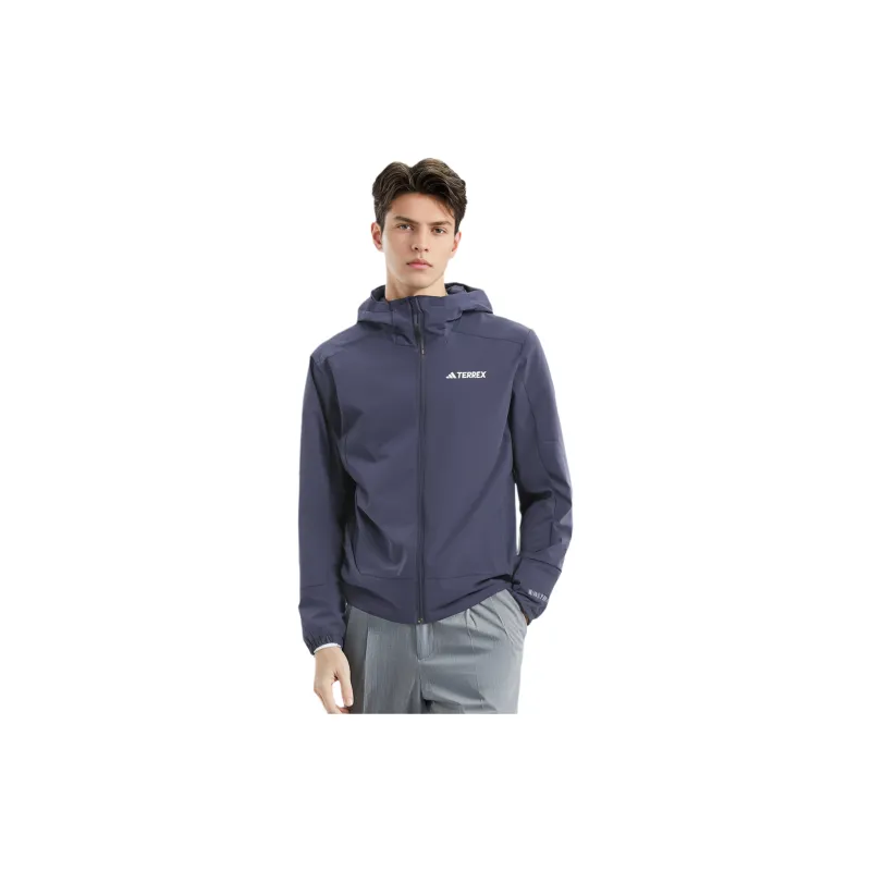 Adidas Hooded Jacket Jackets Coats Men's Dark Navy Blue+Shopping Bag-1