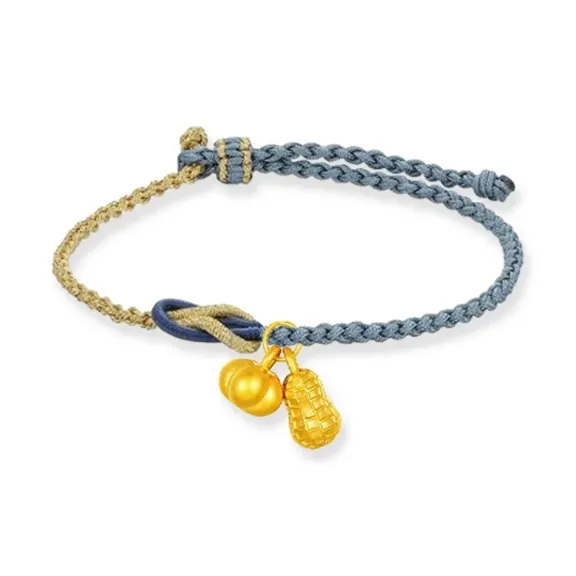 Old Qingyun Silver Building Gold Bracelet Unisex-3