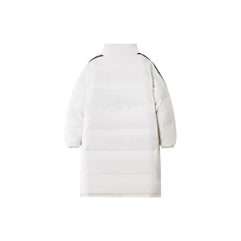 Suamoment White Duck Down Warm Loose Fit Winter Versatile Coat Unisex-5
