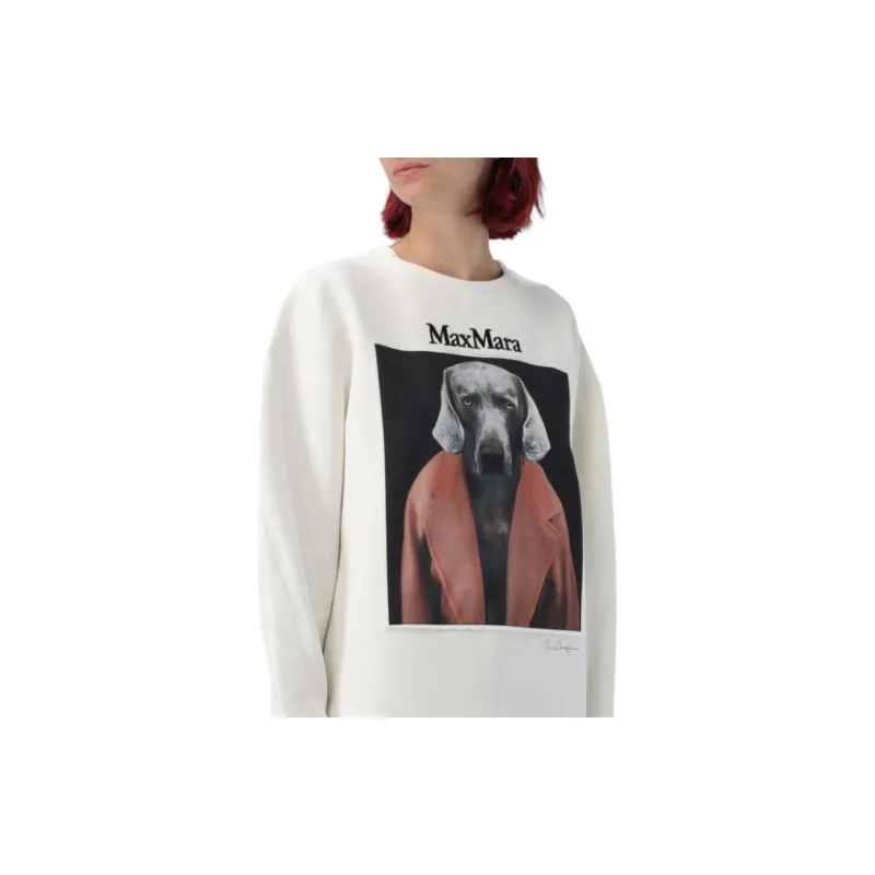 MaxMara Logo Embroidered Crewneck Sweatshirt-6