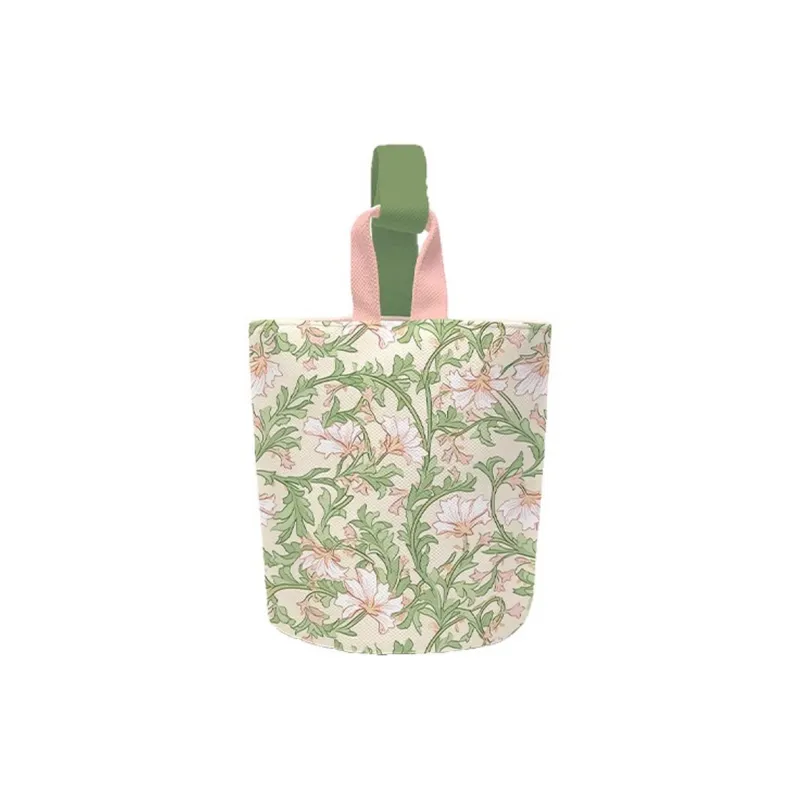 AOSONG Suede Tech Fabric Bucket Bags Handbags Unisex Green Springtime Perfectly Round-0