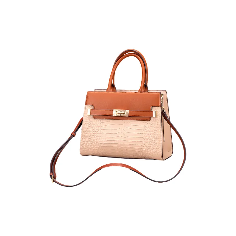 PAYOT Cow Leather Handbag Regular Women's Apricot/Burgundy-1