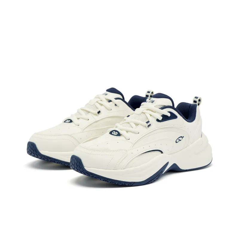 QIAODAN Source born Q LITESPEED Technology Low Top Casual Shoes Women's White Blue-2