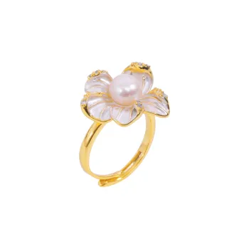 ZHENZHUAOMI Freshwater Pearl Rings Women's