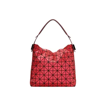 ISSEY MIYAKE Polyvinyl Chloride Resin Handbag Women's Red