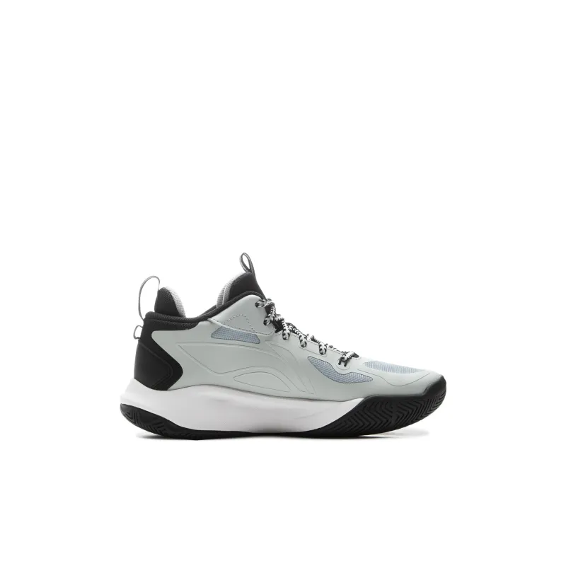 LINING YOUNG Cushioning Rebound Low Top Children's Basketball Shoes Brick Gray Kids'-4