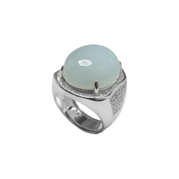 Qingjing Ice Glutinous Jadeite Rings Men's