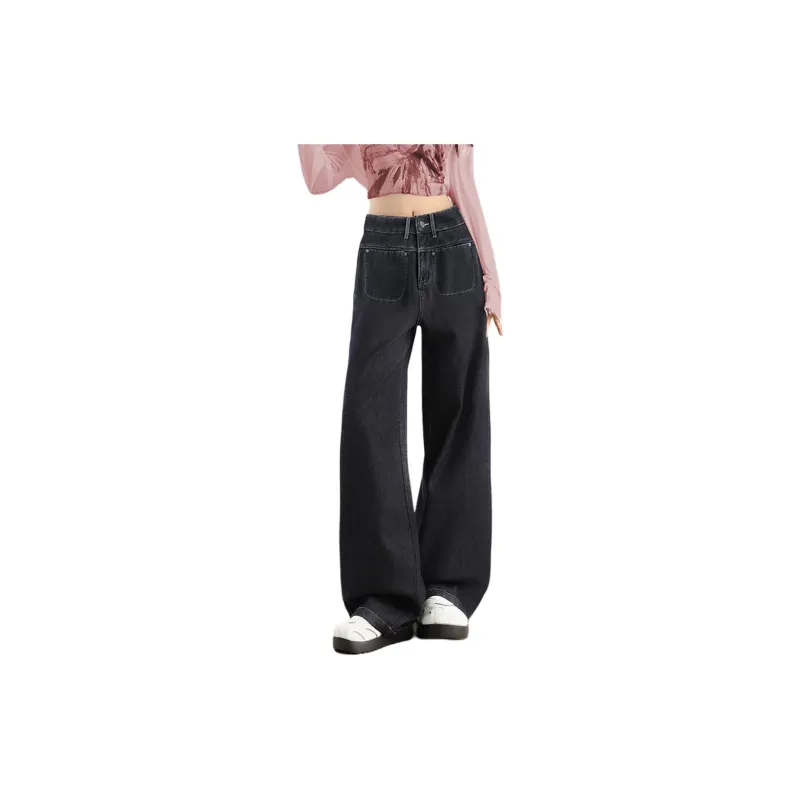 Weixi Jeans Women's Black Gray Color-4
