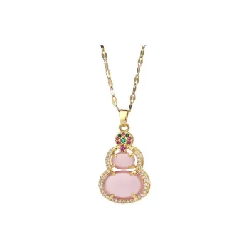 As Fury Glass Cat Eye Necklaces Women's