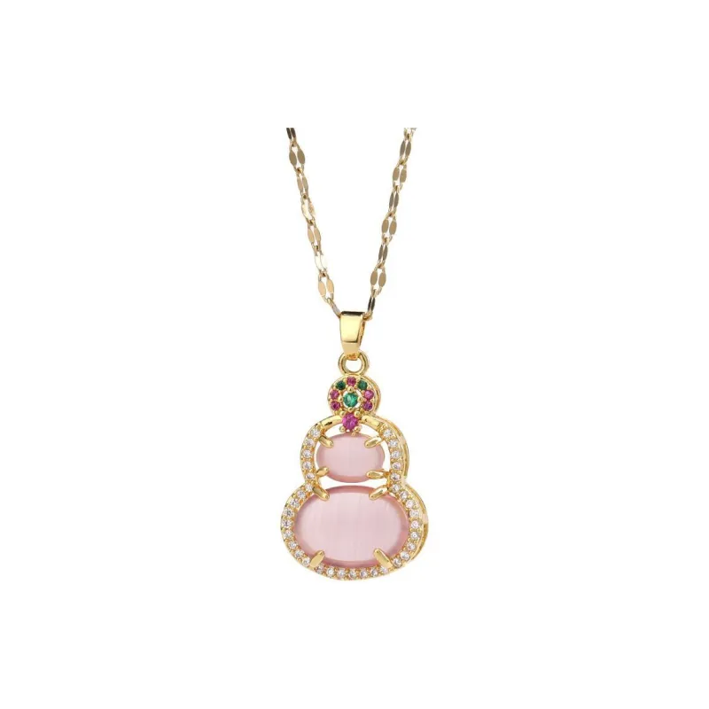 As Fury Glass Cat Eye Necklaces Women's-0