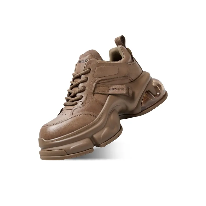 CHERYKALLY Anti Slip And Wear Resistant Height Increasing Low Top Chunky Sneakers Women's-15