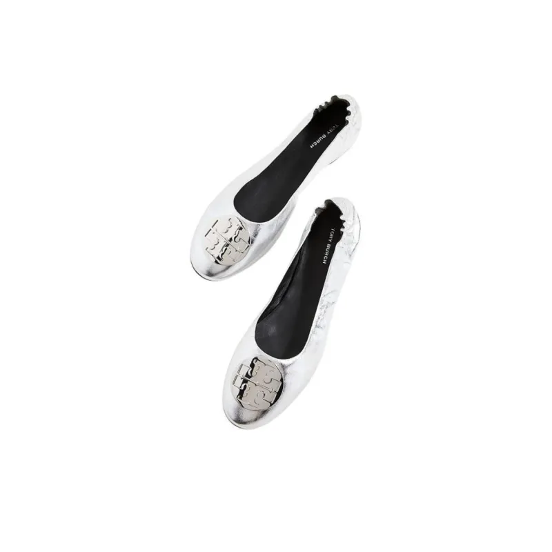 TORY BURCH Claire Flat Shoes Women's Silver-1