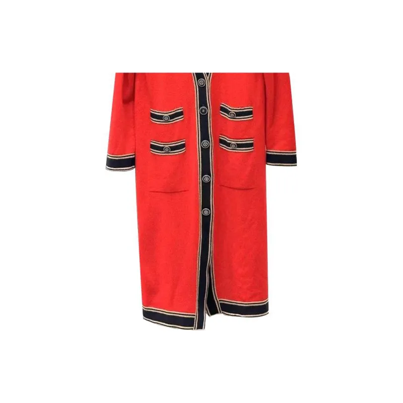 CHANEL Knitwear Women's Red Black-6