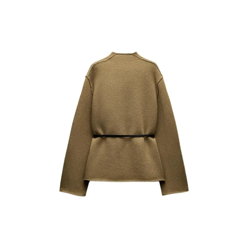 ZARA Jackets Coats Women's Dark Olive Green-1
