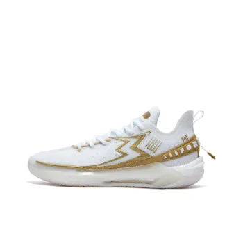 361° BIG3 5.0 Quick PRO Basketball Shoes Men Low Top 361 Degrees White/Crown Gold