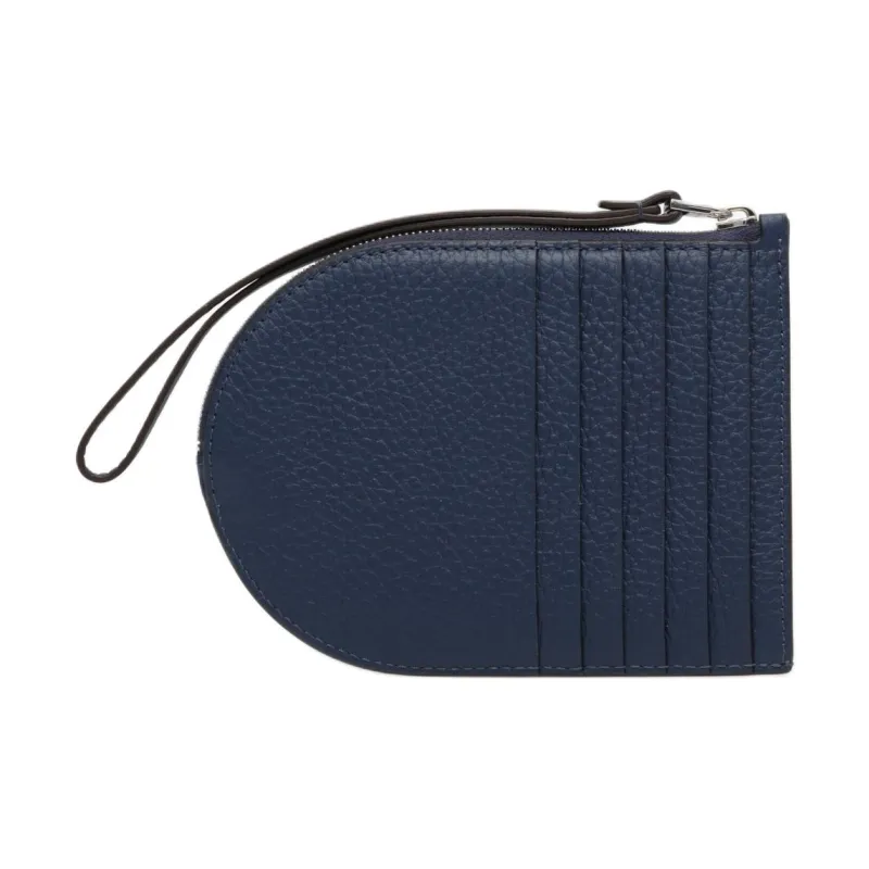 Delvau Calfskin Wallets Coin Purses Women's Dark Blue-2
