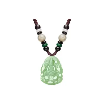 QIANCHANG Necklaces Green Jade Unisex