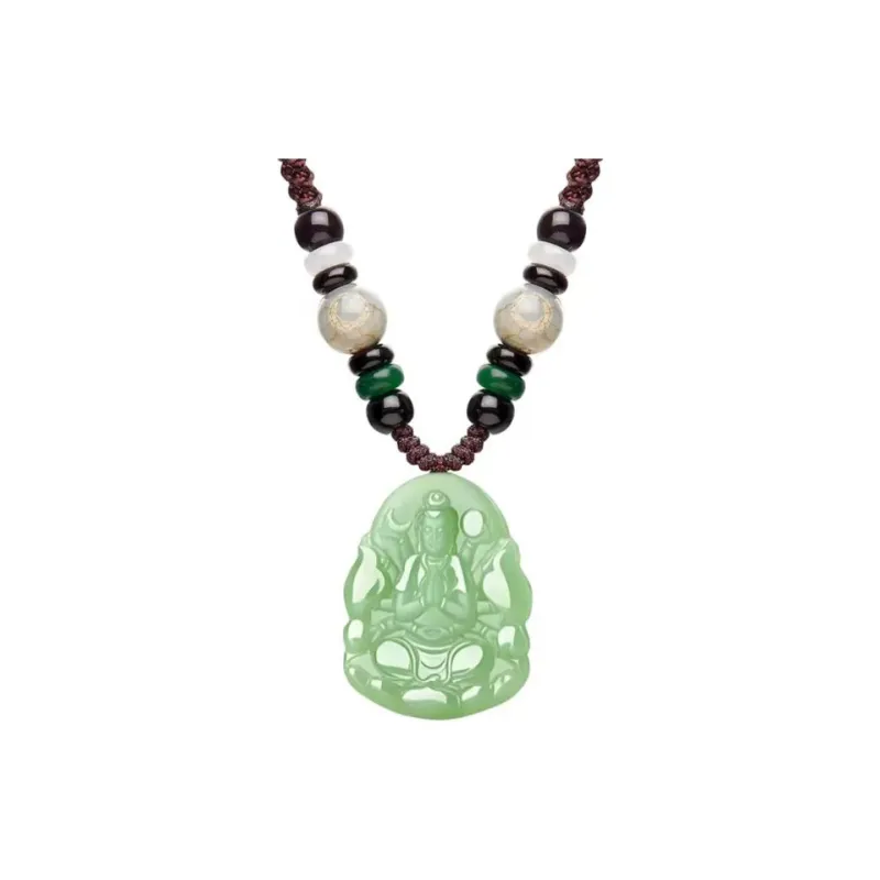 QIANCHANG Necklaces Green Jade Unisex-0